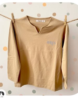 بلوز آستین بلند یقه هفت کوبایی