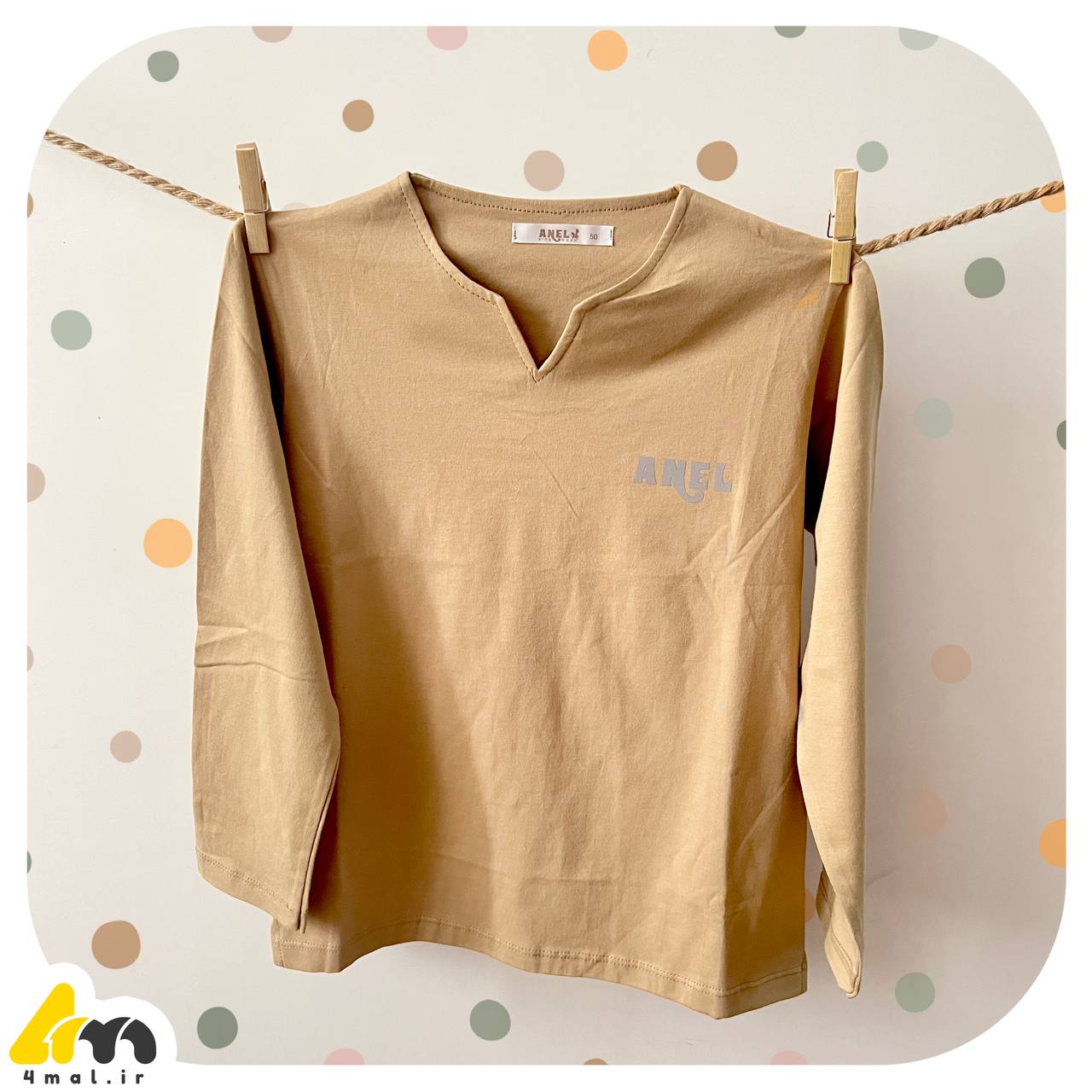 بلوز آستین بلند یقه هفت کوبایی فرمال 4mal