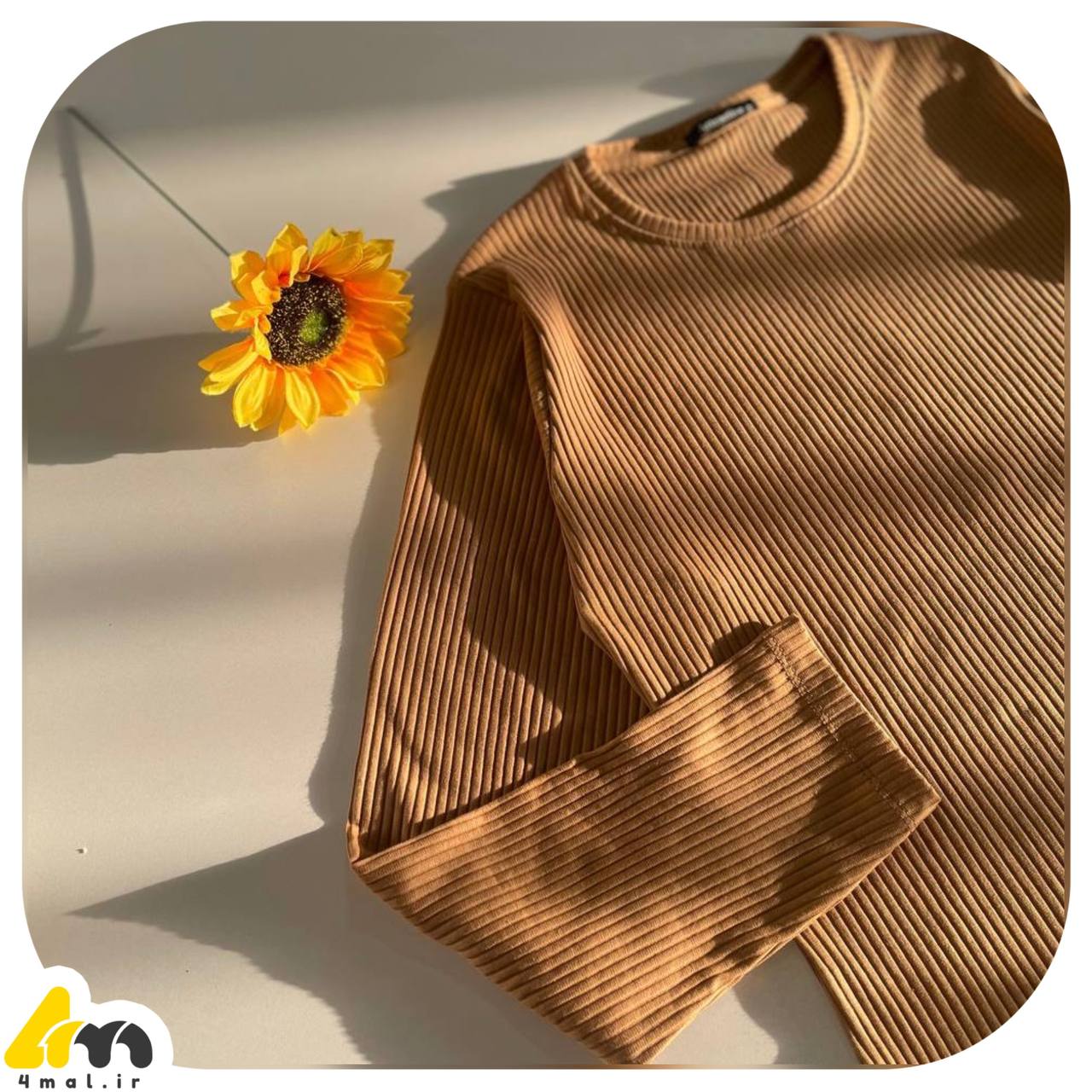 بلوز آستین بلند کرکره ای فرمال - 4mal