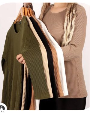 بلوز آستین بلند کرکره ای فرمال - 4mal