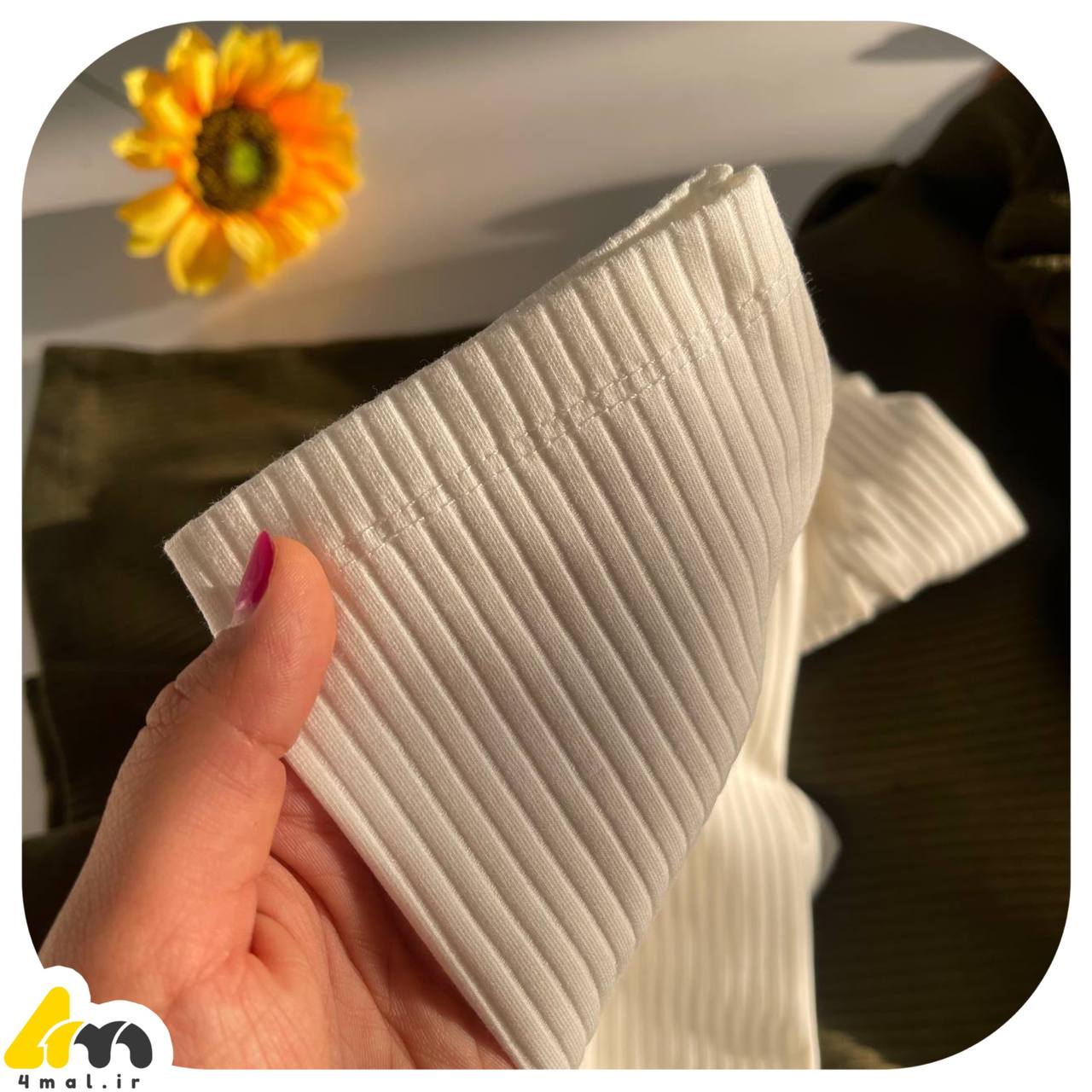 بلوز آستین بلند کرکره ای فرمال - 4mal