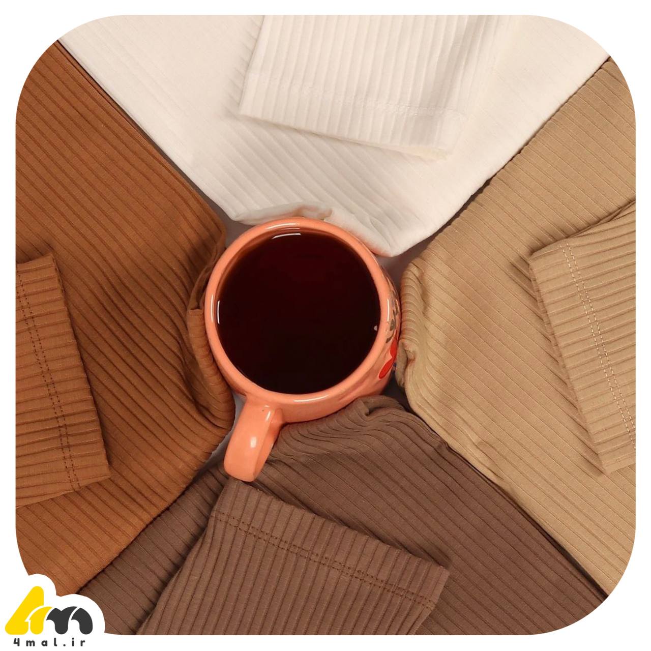 بلوز آستین بلند کرکره ای فرمال - 4mal