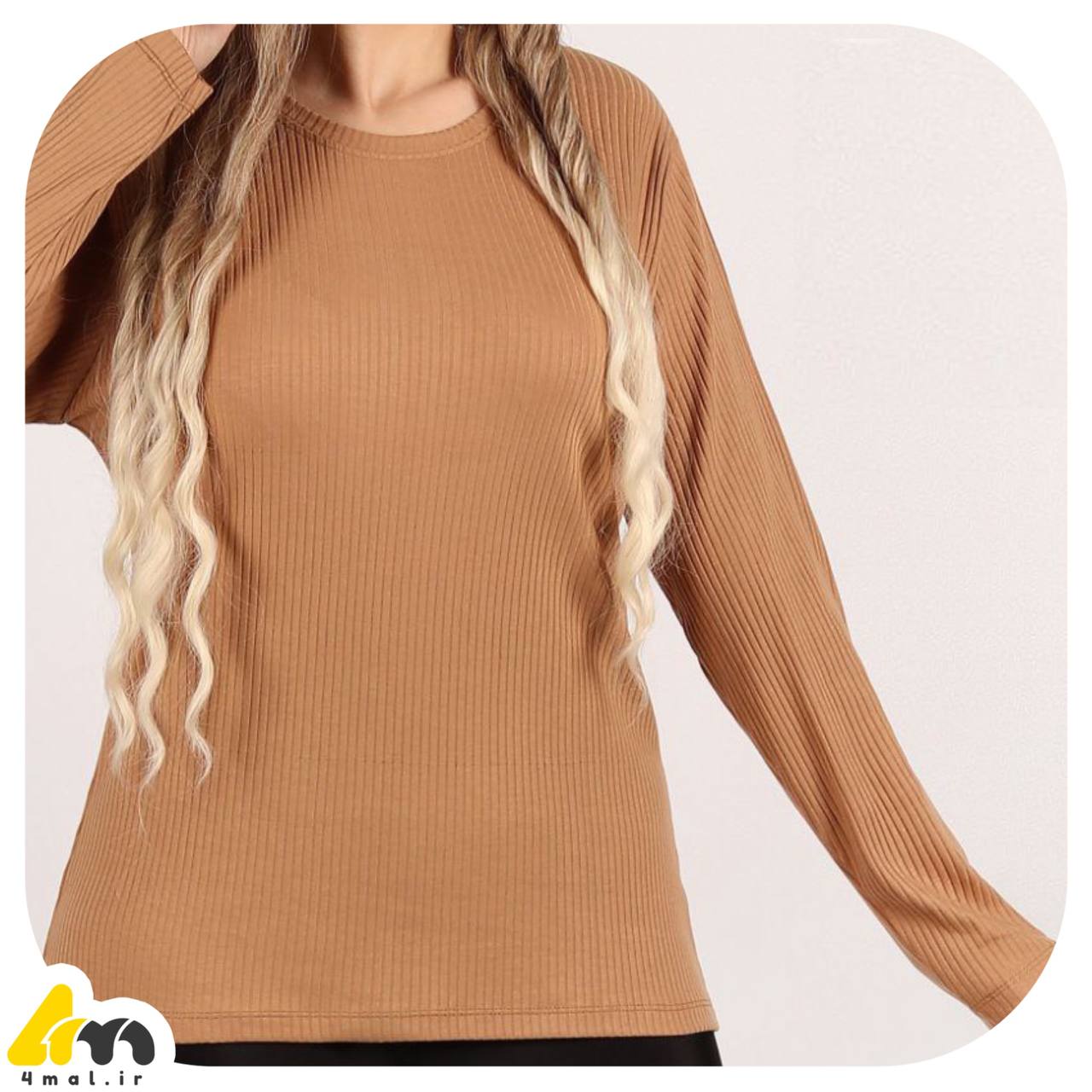 بلوز آستین بلند کرکره ای فرمال - 4mal