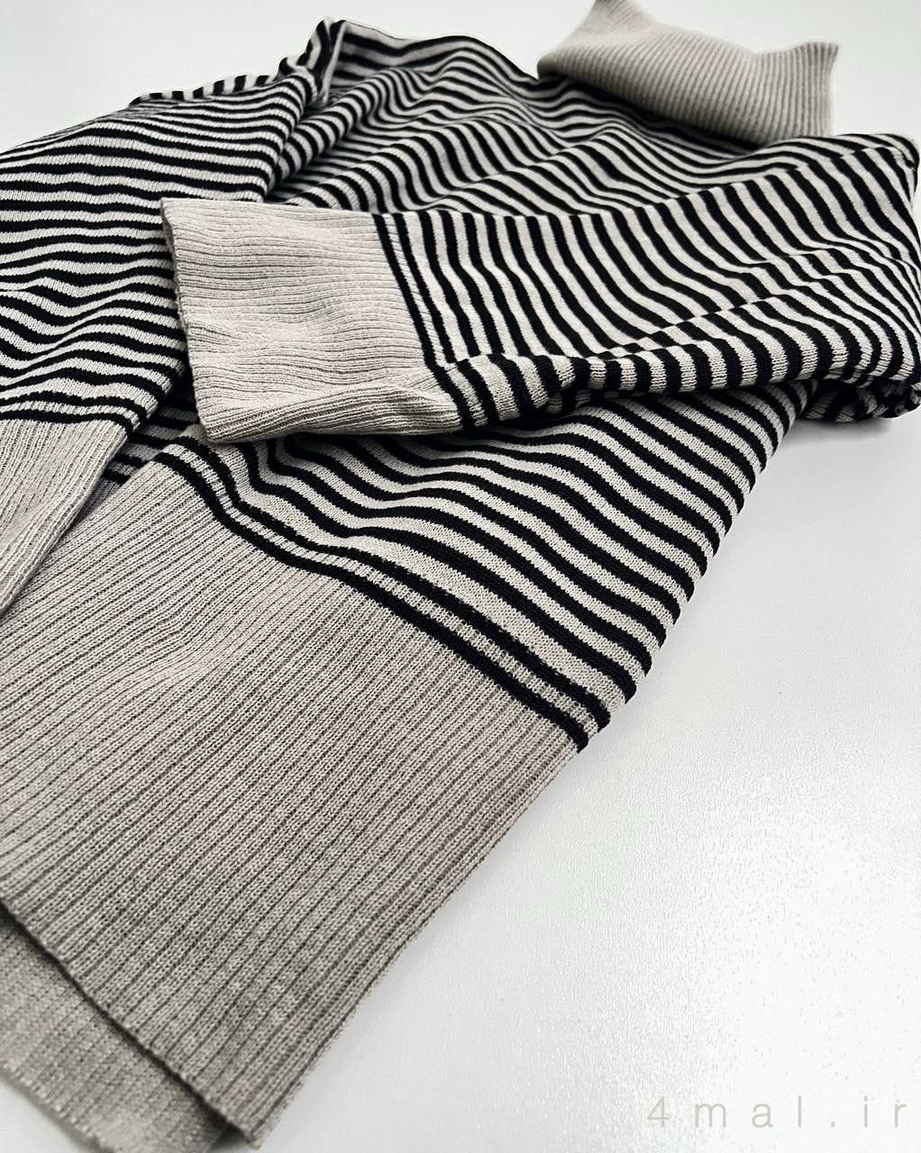 بافت یقه شل راه راه فرمال - 4mal