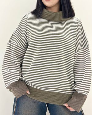 بافت یقه شل راه راه