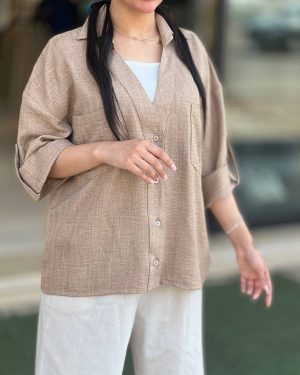 شومیز لینن  شاین