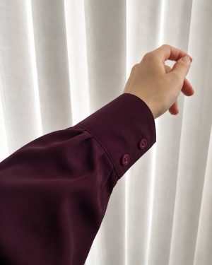 شومیز زنانه تترون ساده دکمه‌ دار تا سایز ۴۶